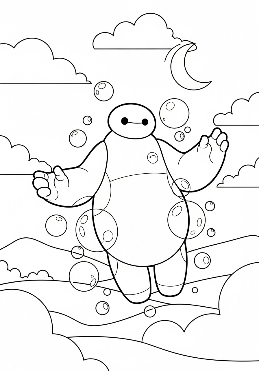 free printable Baymax coloring pages