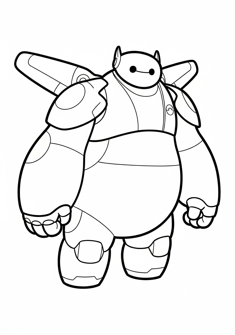 printable coloring pages Baymax 1