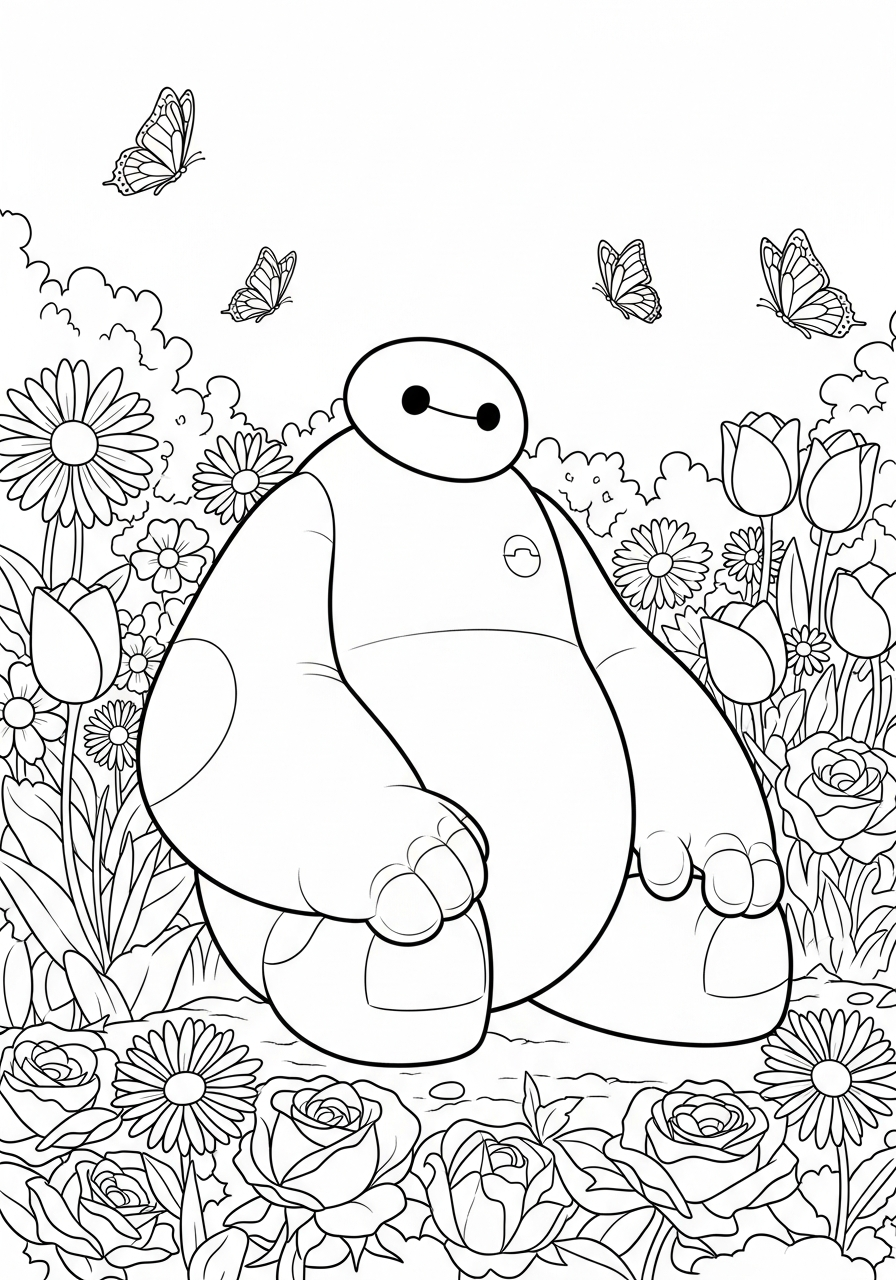 Baymax coloring pages for adults pdf