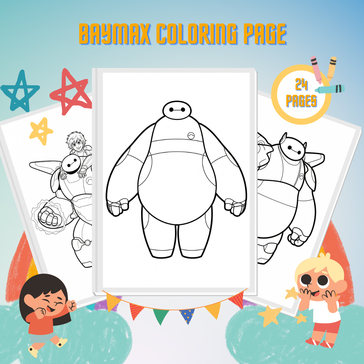 Baymax Coloring Pages thumbnail