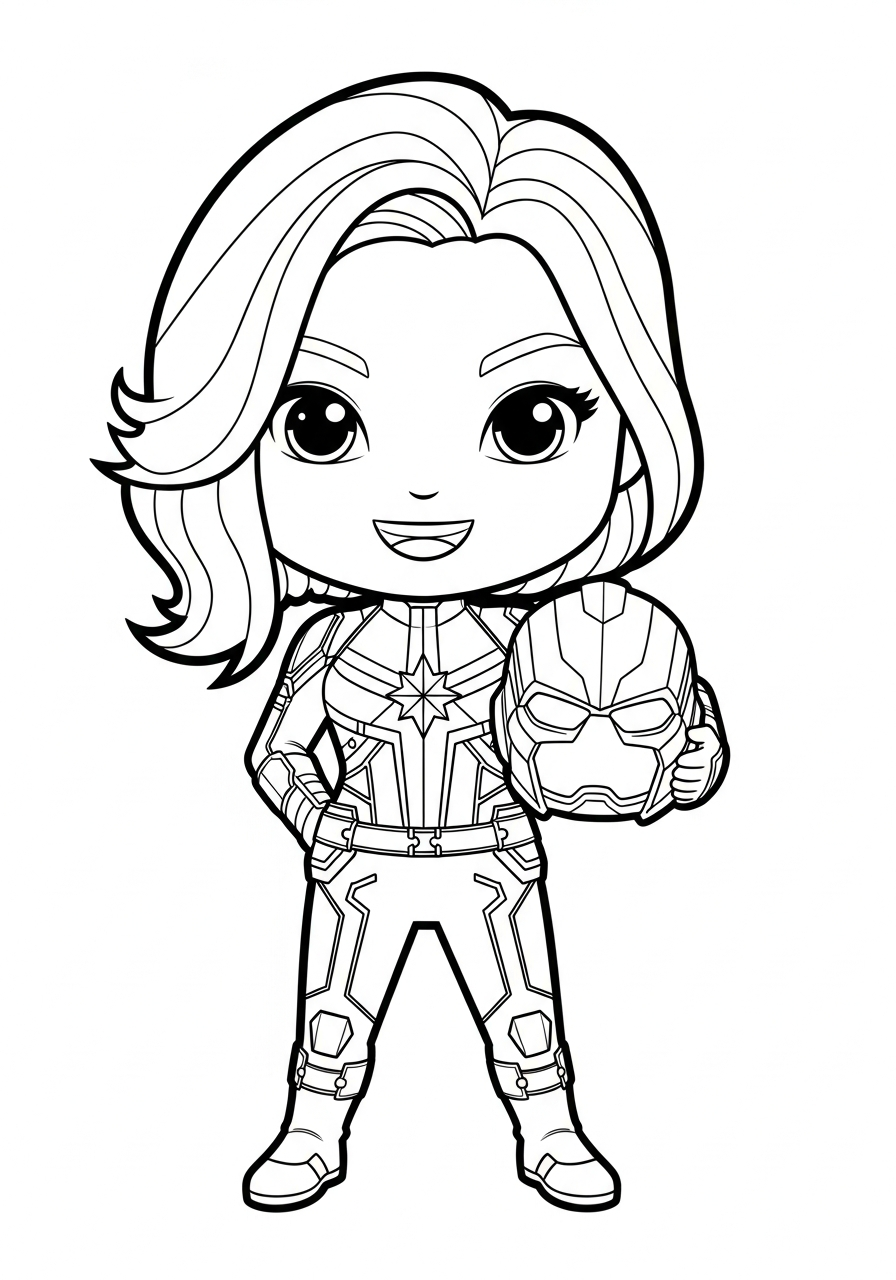 Captain Marvel coloring pages for adults
