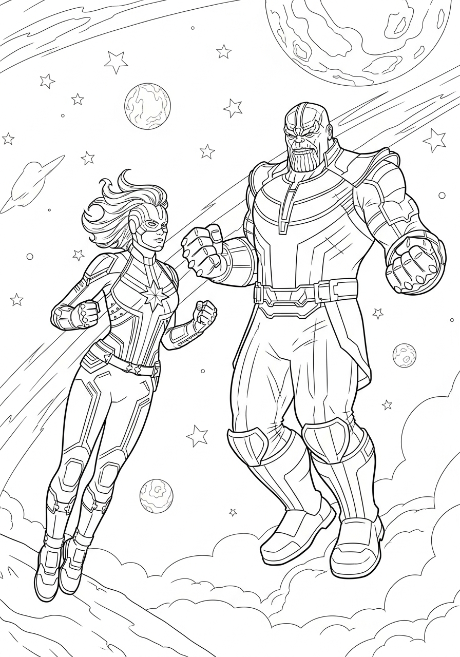 Captain Marvel coloring pages pdf
