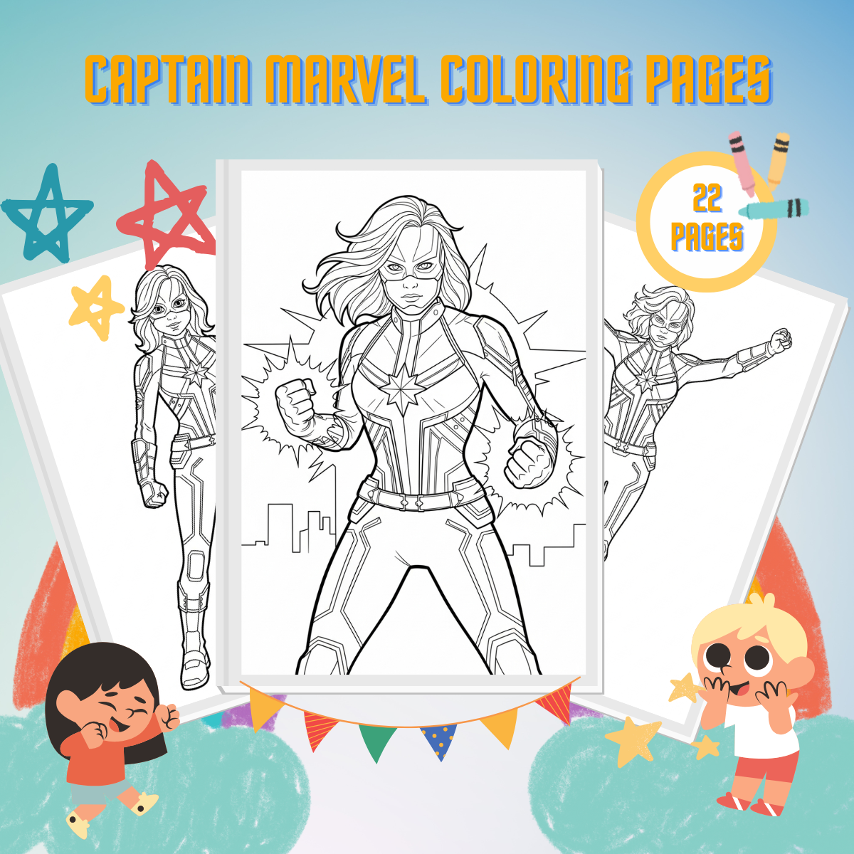 Captain Marvel Coloring Pages