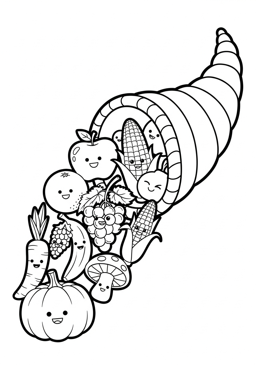 Cornucopia Coloring Pages 14 Cornucopia cards coloring pages