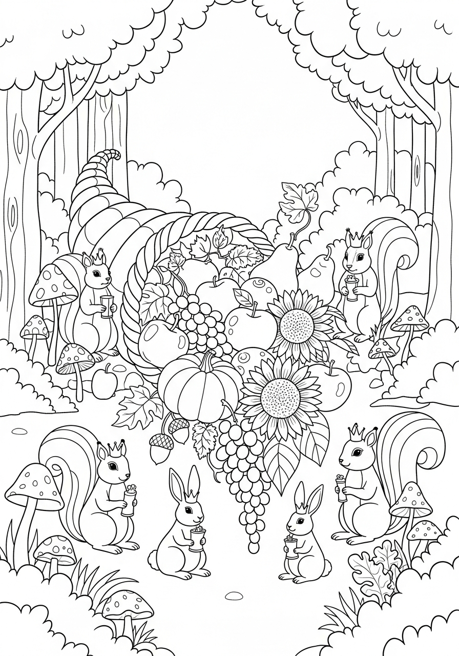 Cornucopia Coloring Pages 19 Cornucopia free coloring pages