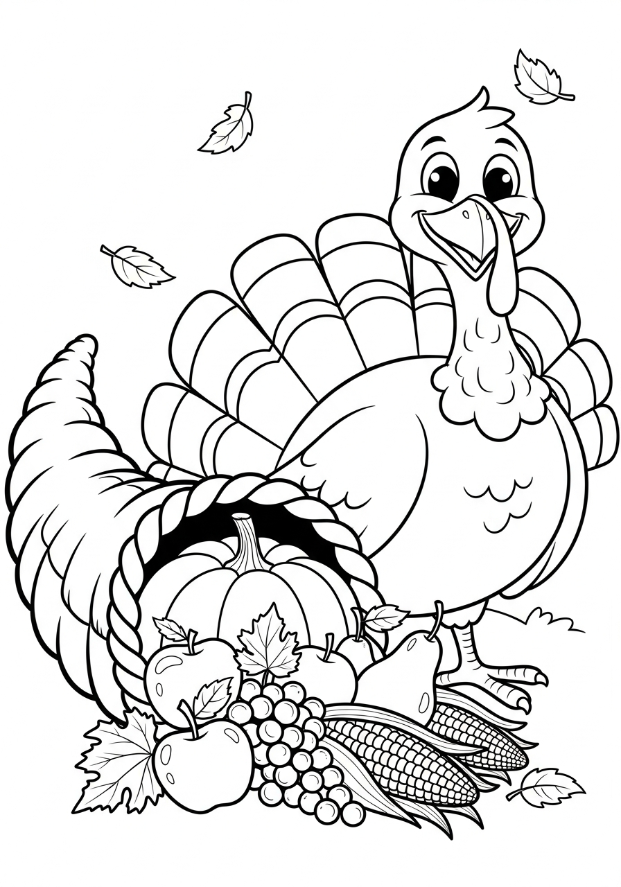 Cornucopia Coloring Pages 5 coloring pages Cornucopia