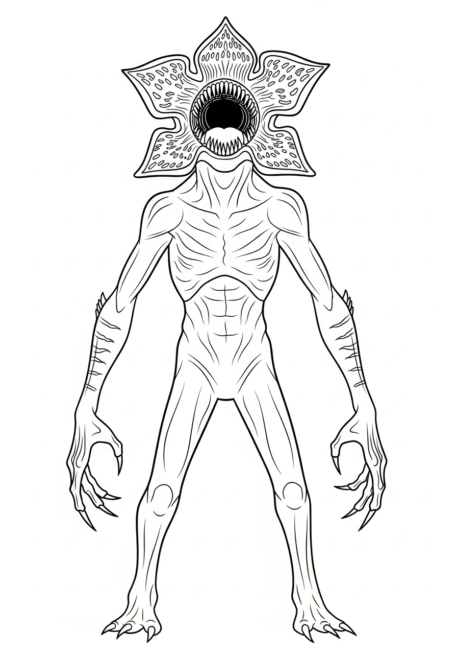 Demogorgon coloring pages free printable