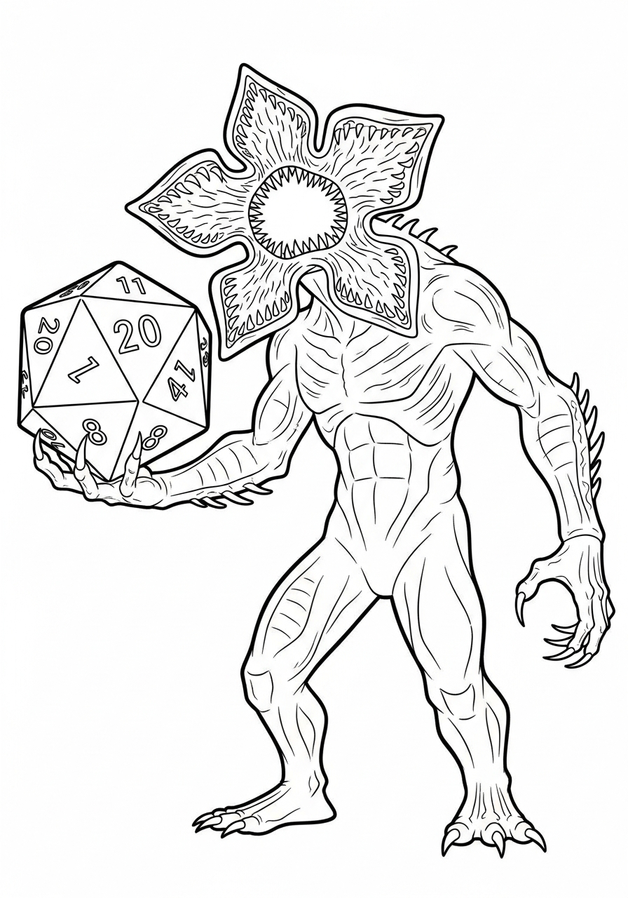 cute coloring pages Demogorgon
