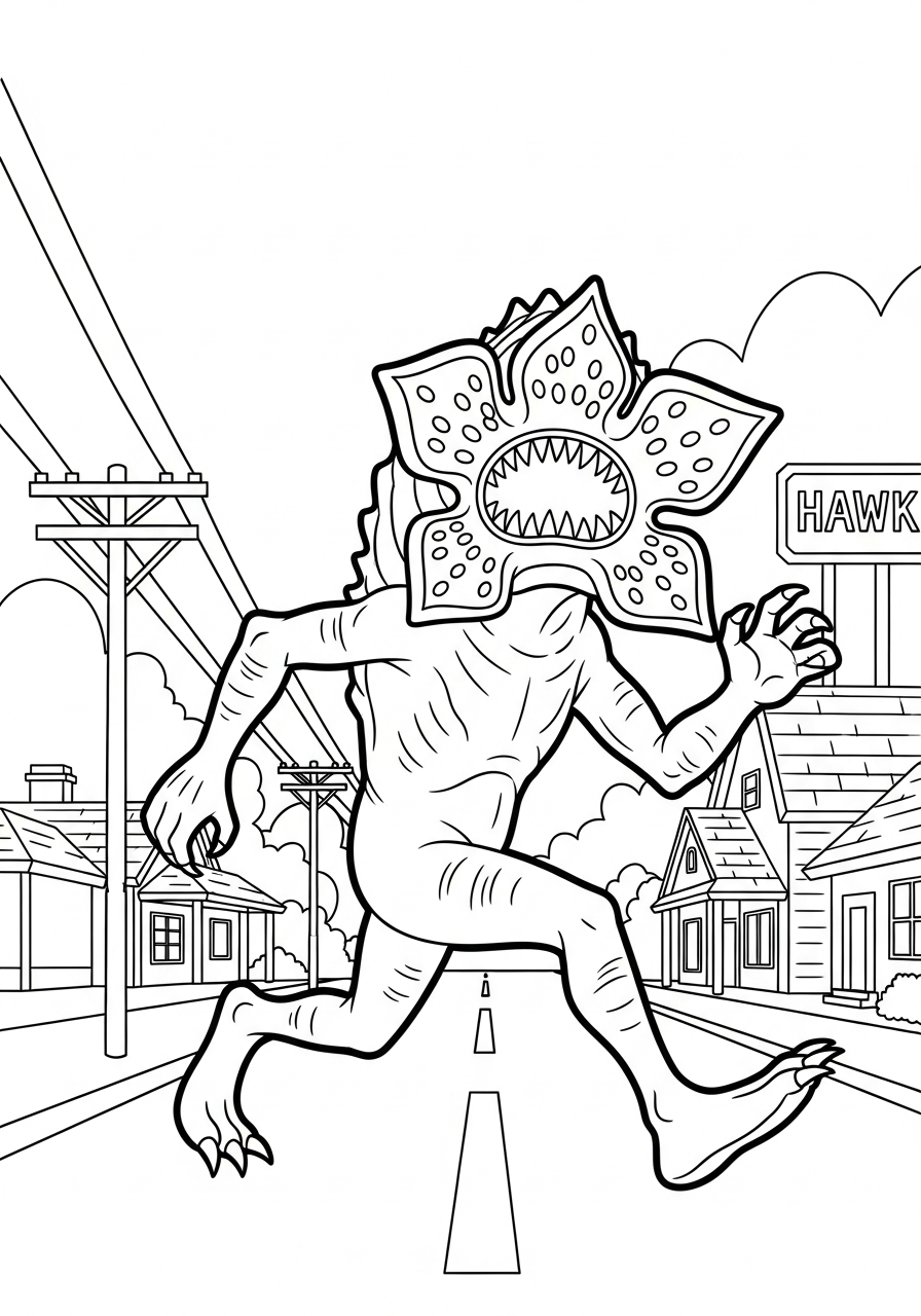 Demogorgon coloring pages printable