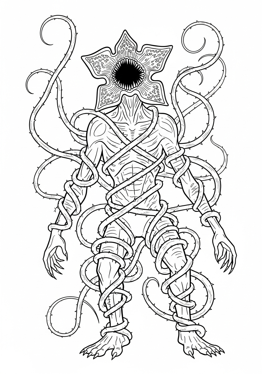 Demogorgon coloring pages to print