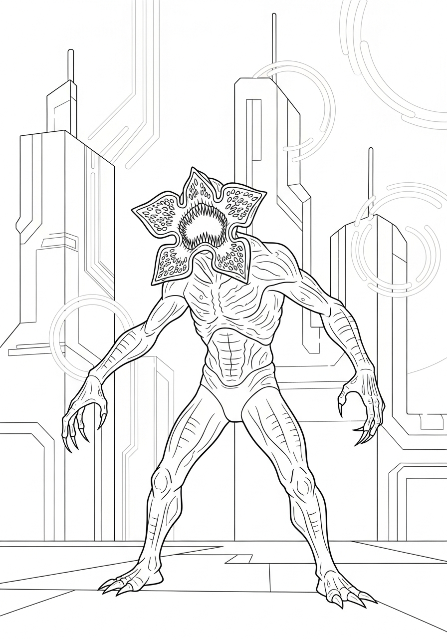 Demogorgon coloring pages free
