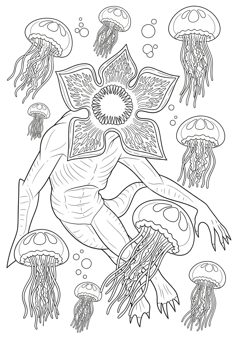 coloring pages for Demogorgon