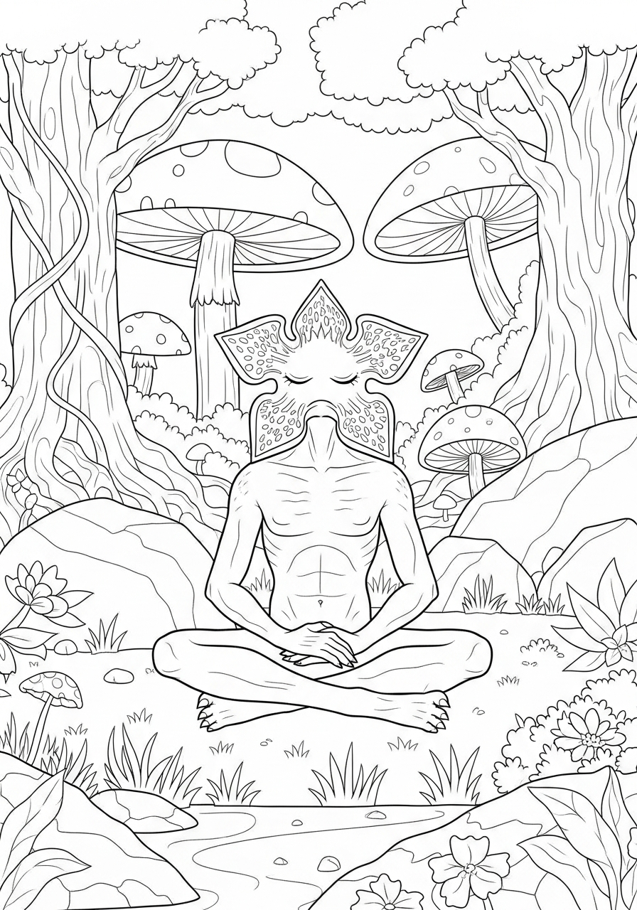 Demogorgon coloring pages for adults pdf