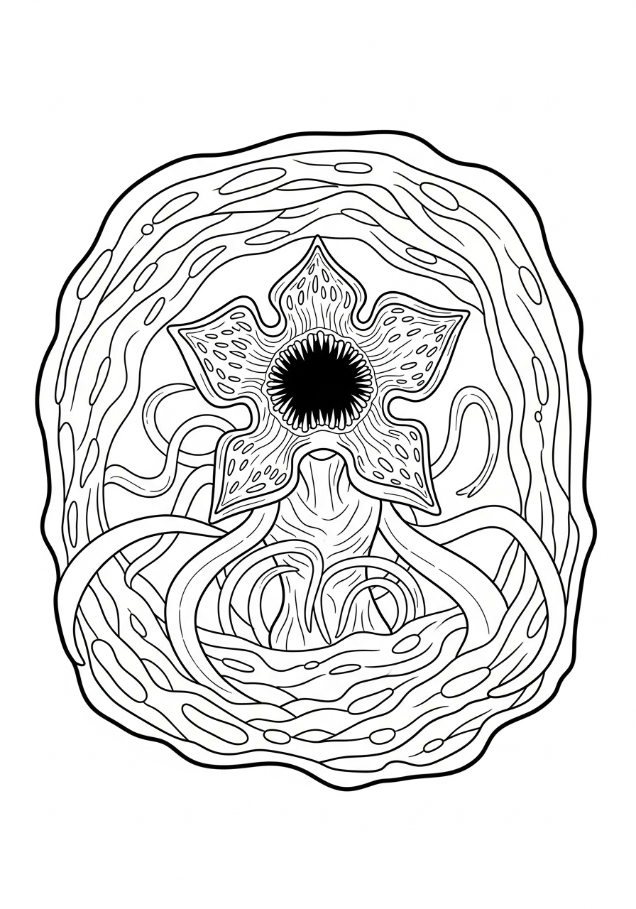 Demogorgon adult coloring pages