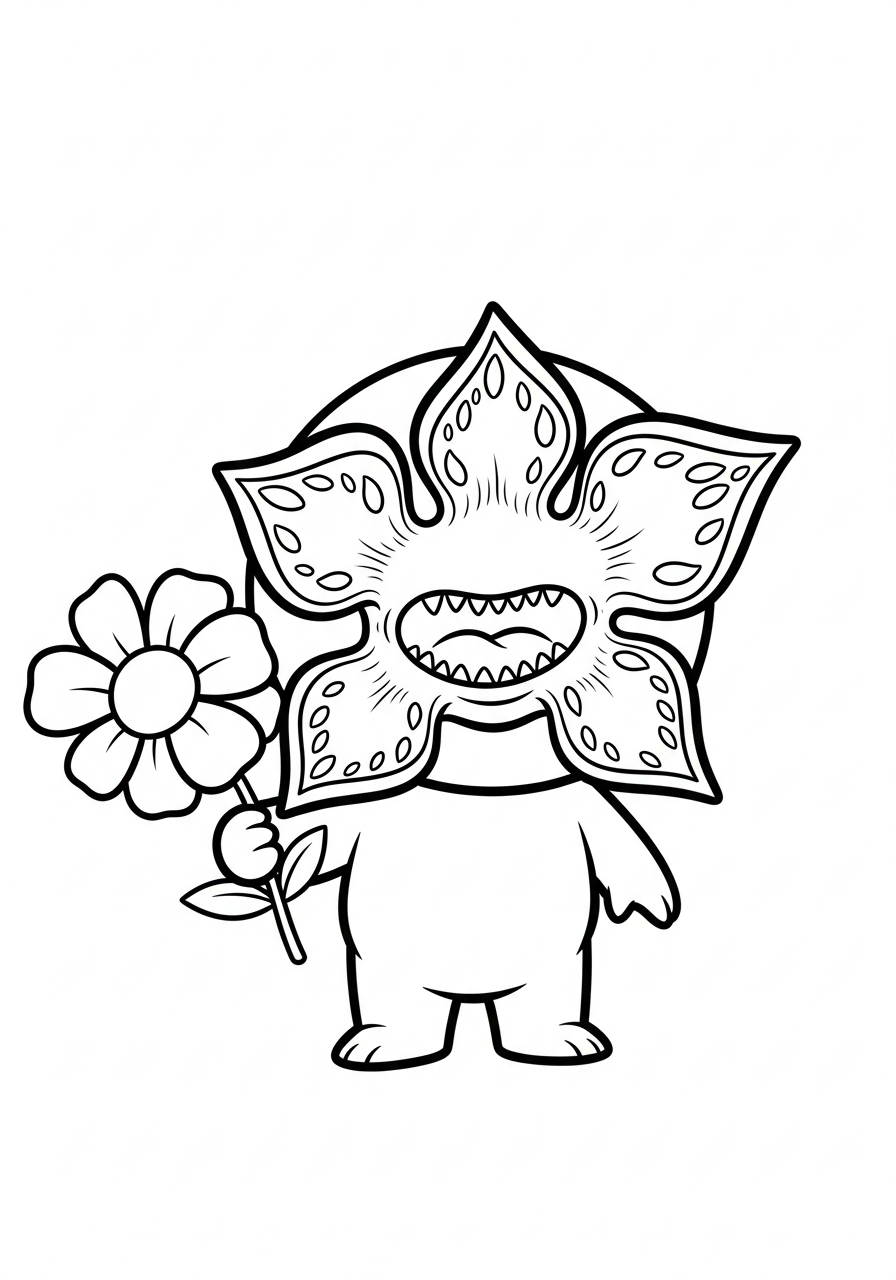 Demogorgon coloring pages free printable 1