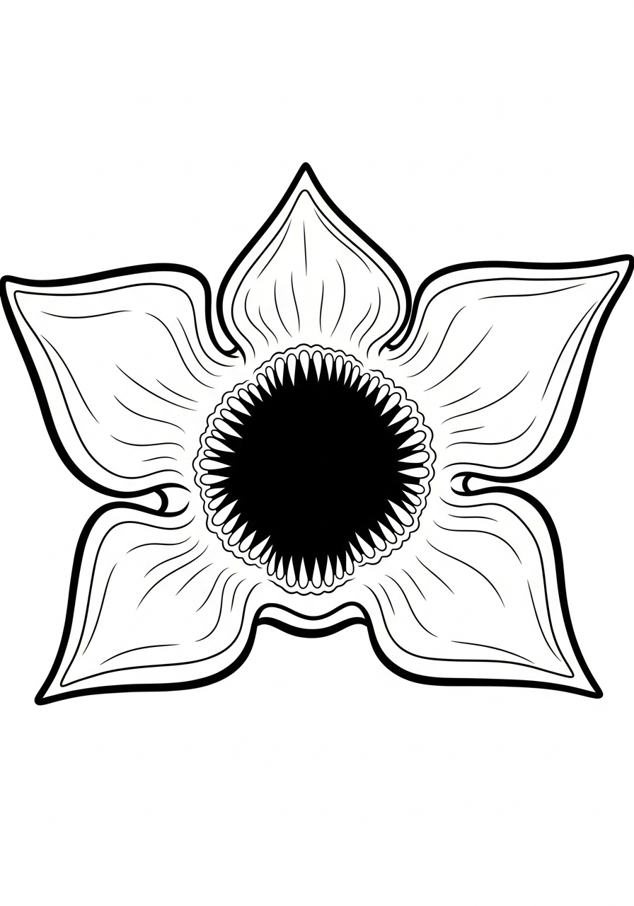 printable Demogorgon coloring pages for adults