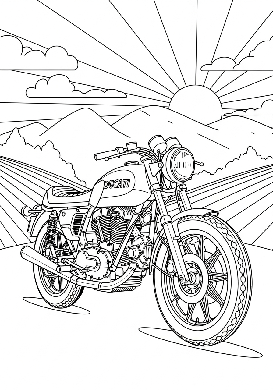 Ducati Coloring Pages 11 easy Ducati coloring pages