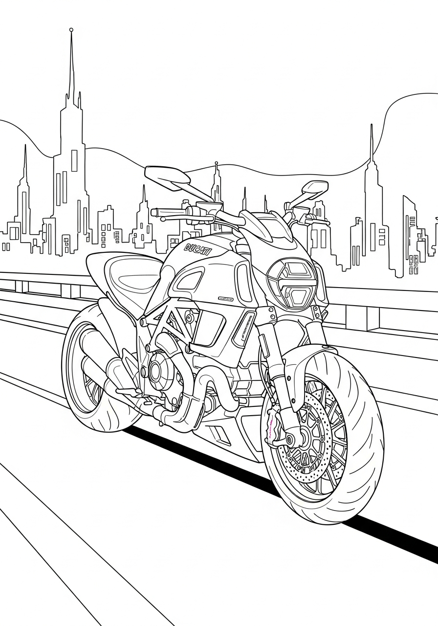 Ducati Coloring Pages 12 free coloring Ducati pages