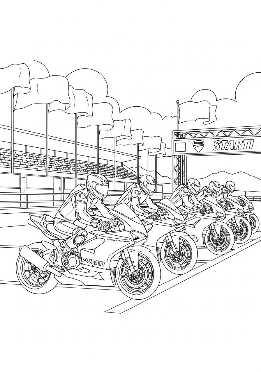 Ducati Coloring Pages 20 detailed Ducati coloring pages for adults