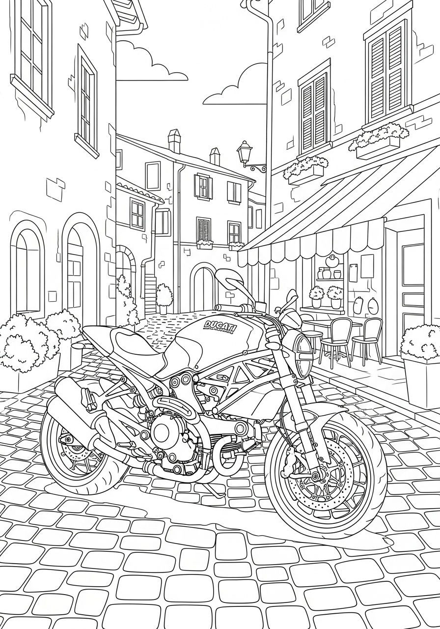 Ducati Coloring Pages 6 free Ducati coloring pages for adults