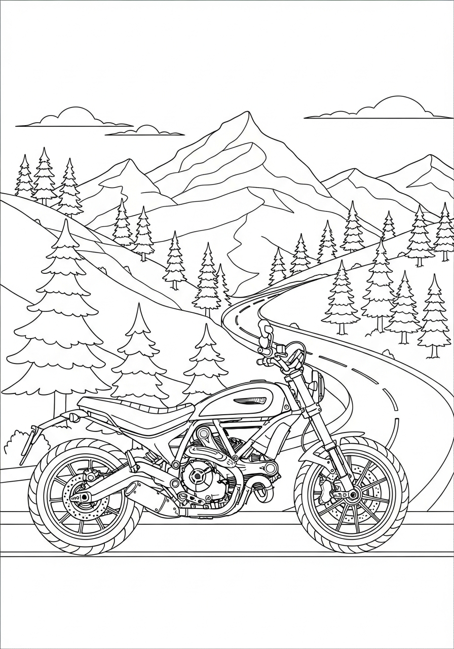 Ducati Coloring Pages 7 easy cute Ducati coloring pages