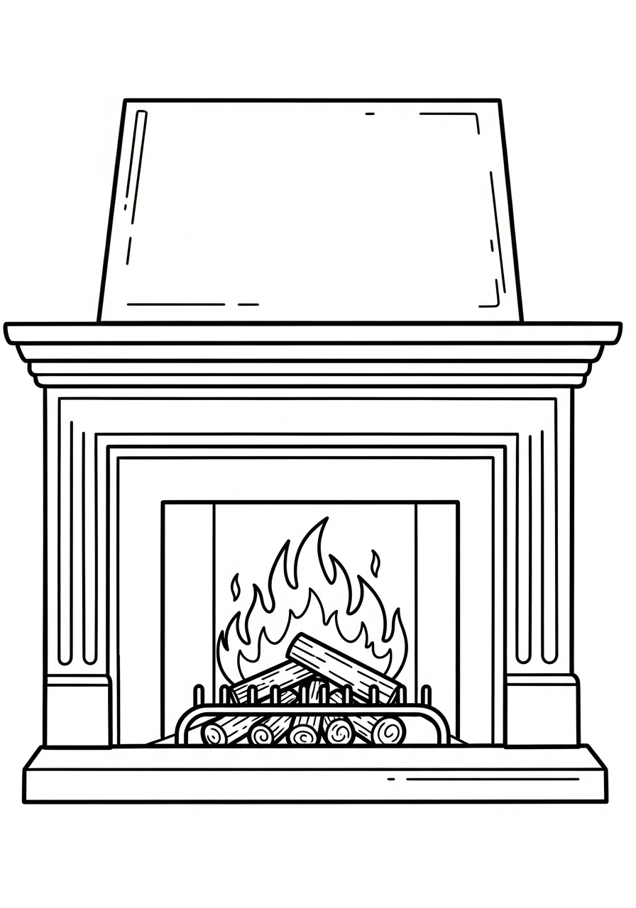 Fireplace Coloring Pages 2 grinch Fireplace coloring pages