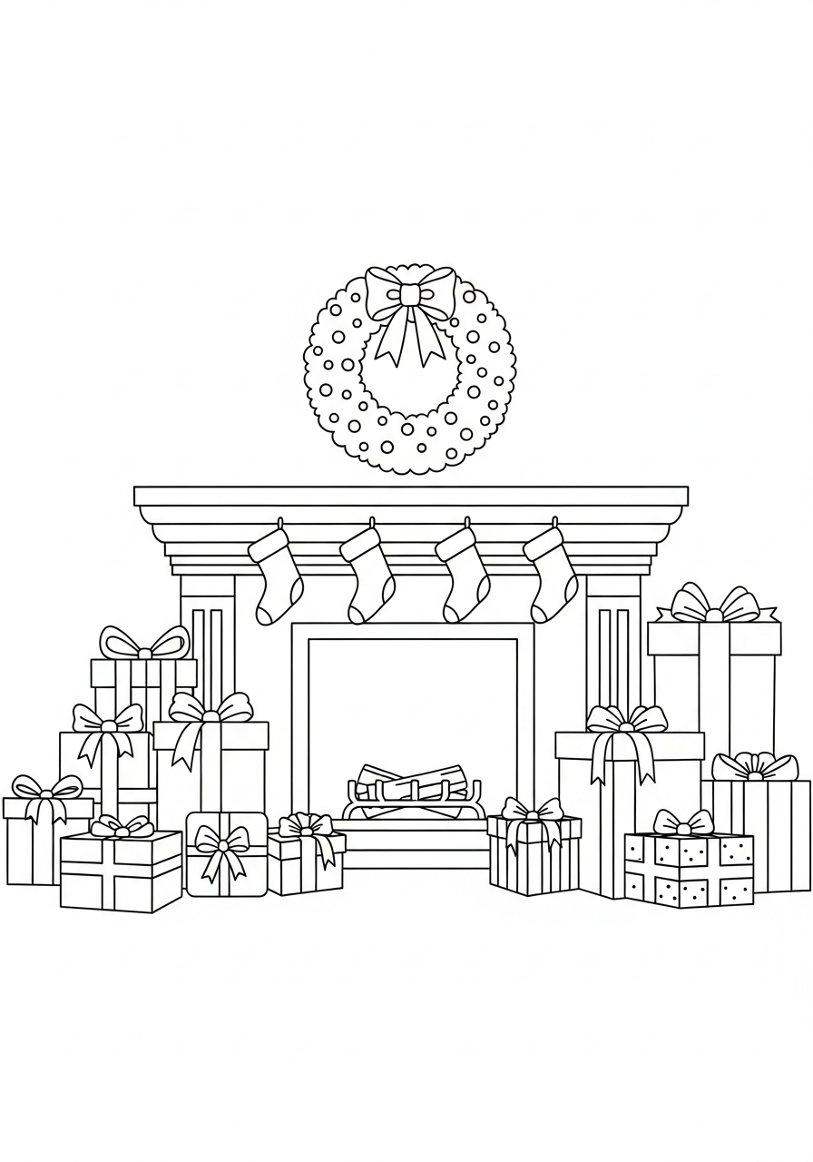 Fireplace Coloring Pages 11 Fireplace coloring pages grinch