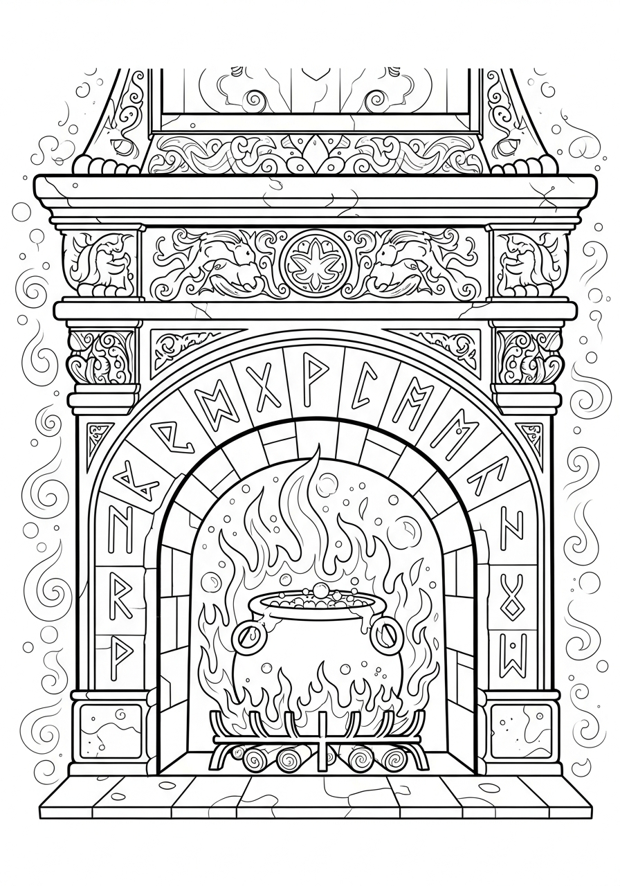 Fireplace Coloring Pages 13 Fireplace free coloring pages