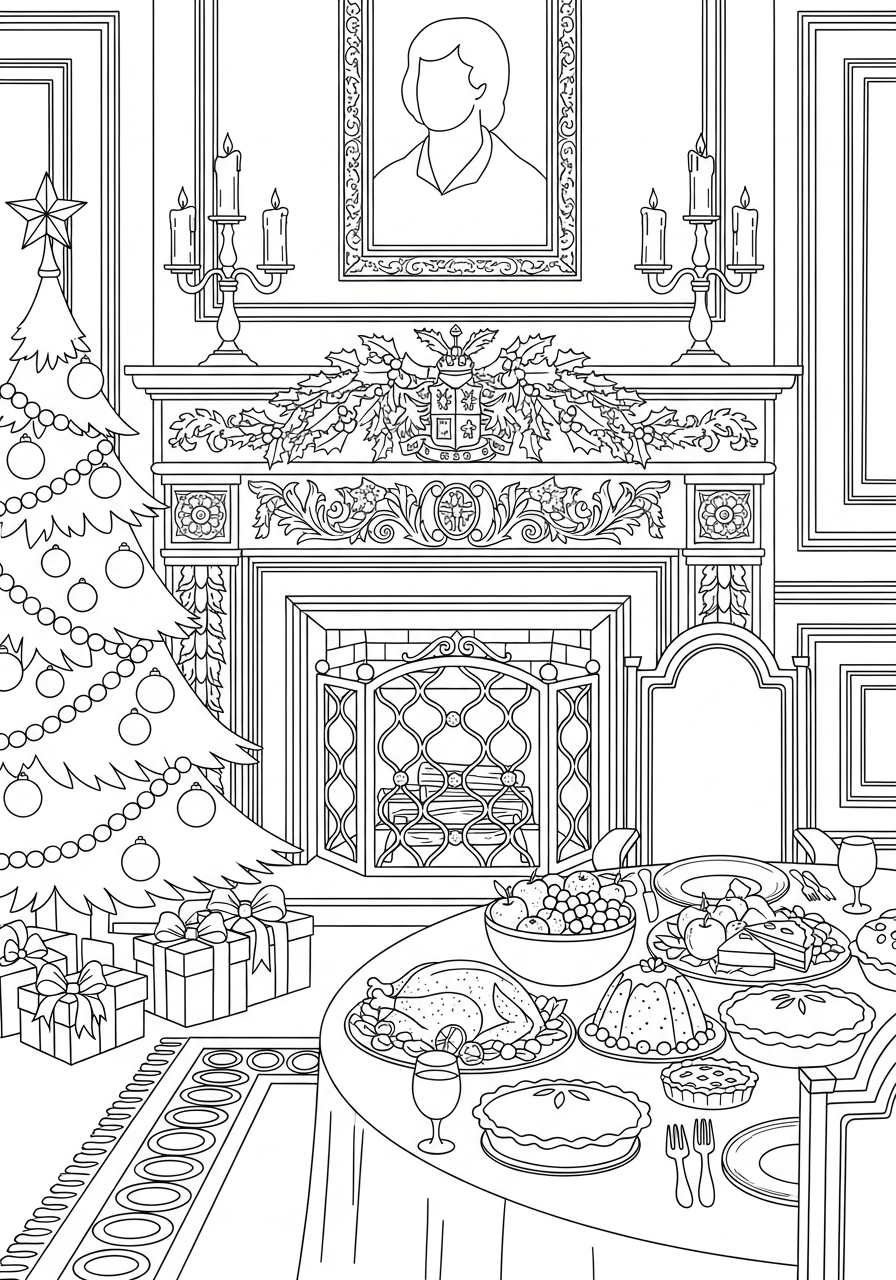 Fireplace Coloring Pages 17 free Fireplace tree coloring pages