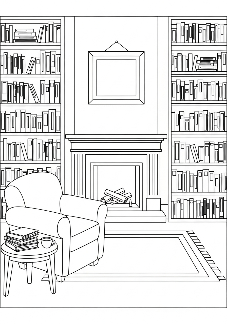 Fireplace Coloring Pages 18 Fireplace coloring pages to print