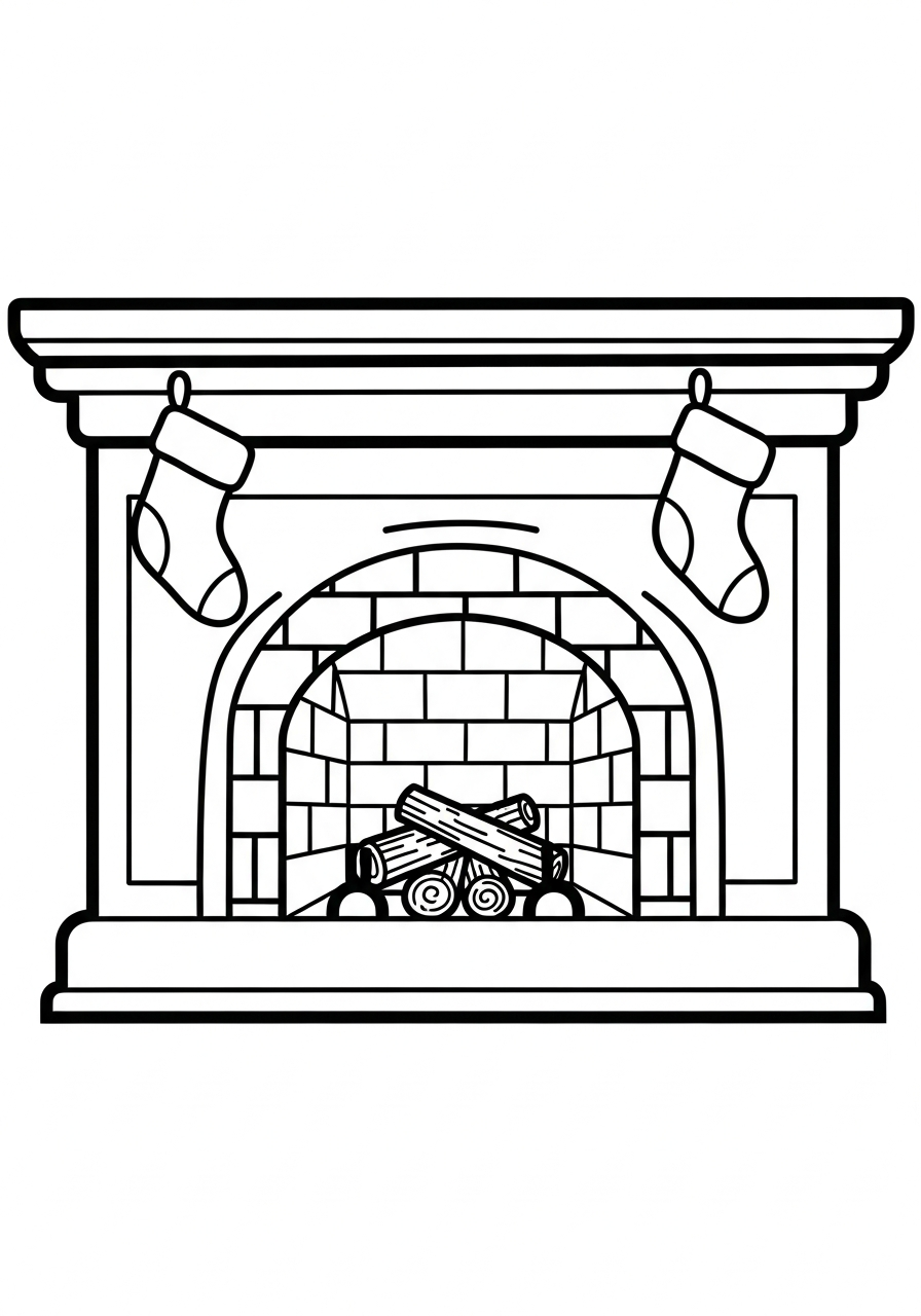 Fireplace Coloring Pages 3 Fireplace coloring pages printable