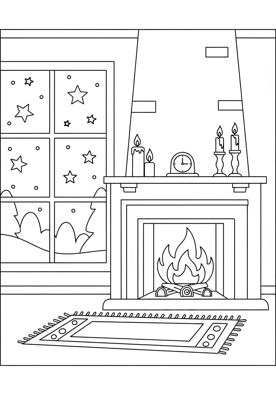 Fireplace Coloring Pages 23 Fireplace coloring pages pdf