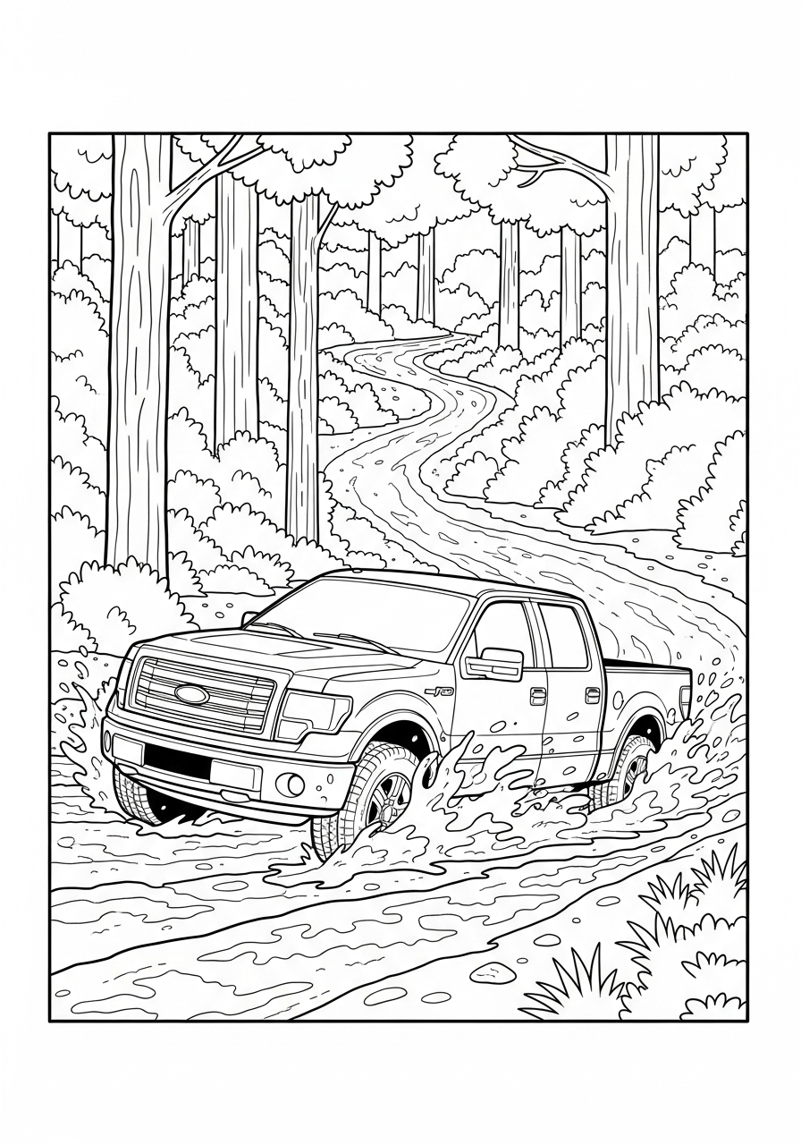 Ford themed coloring pages