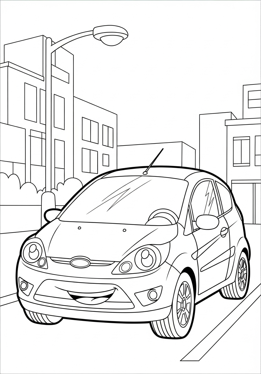 vintage Ford coloring pages