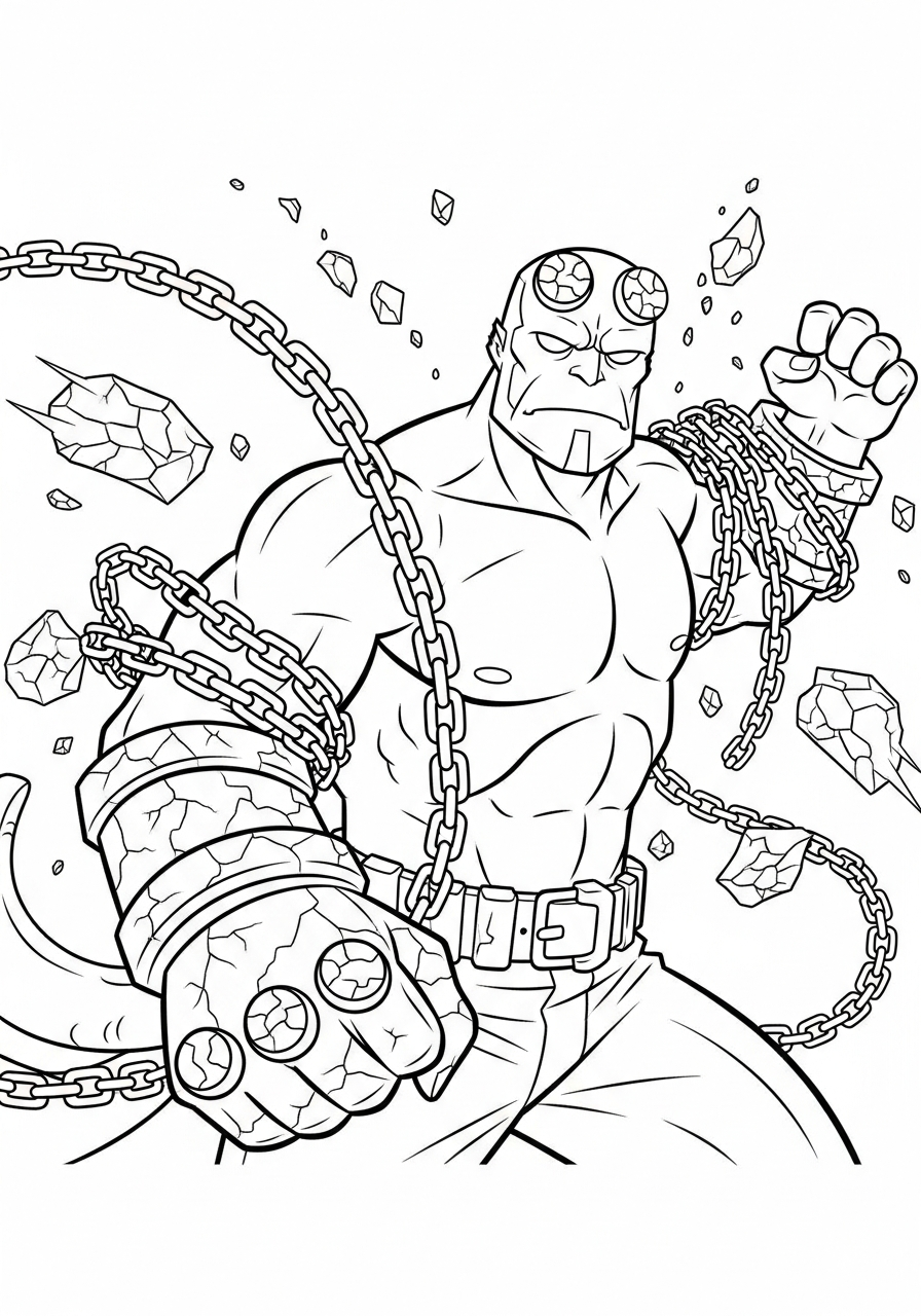 Hellboy cards coloring pages