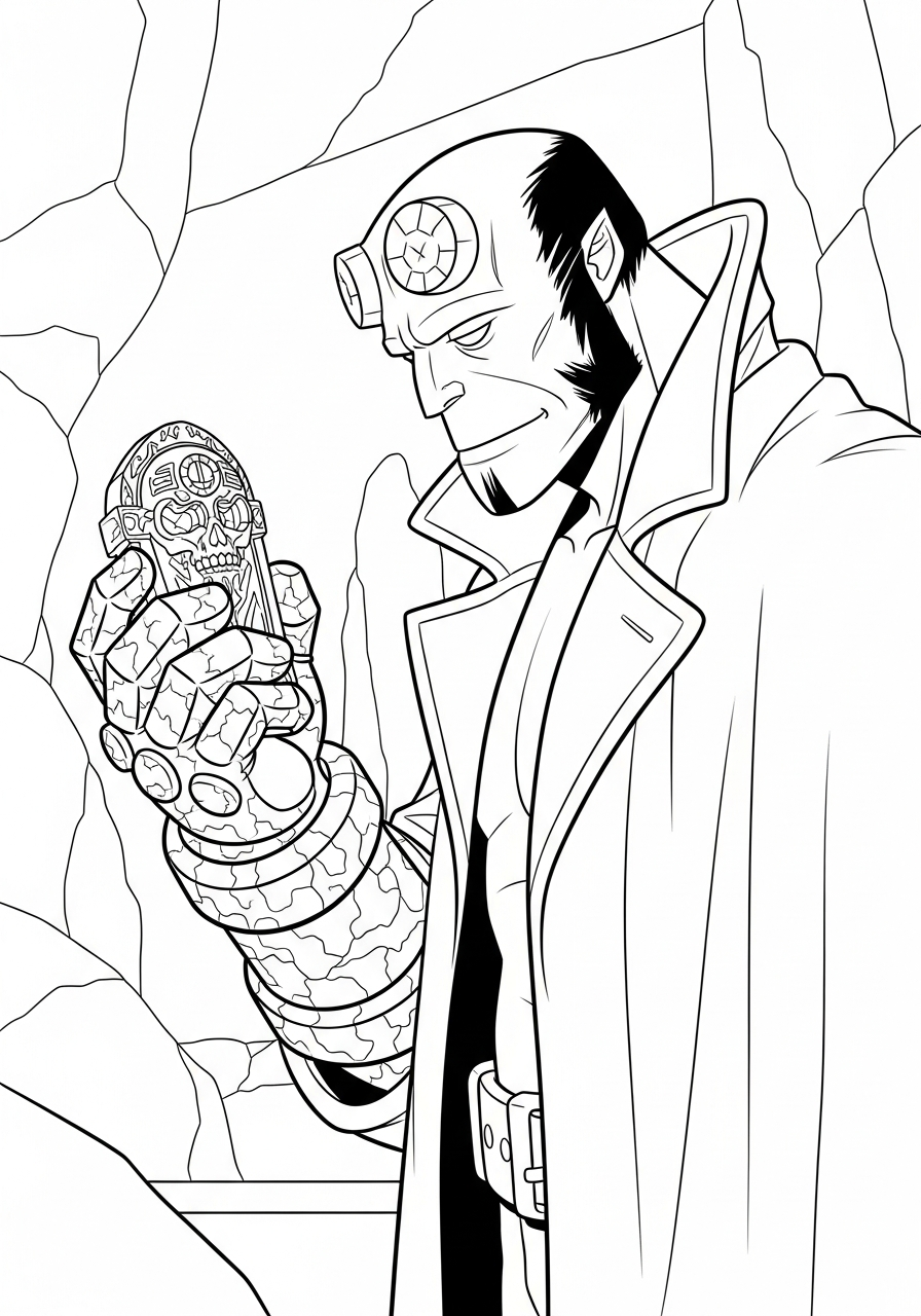 grinch Hellboy coloring pages