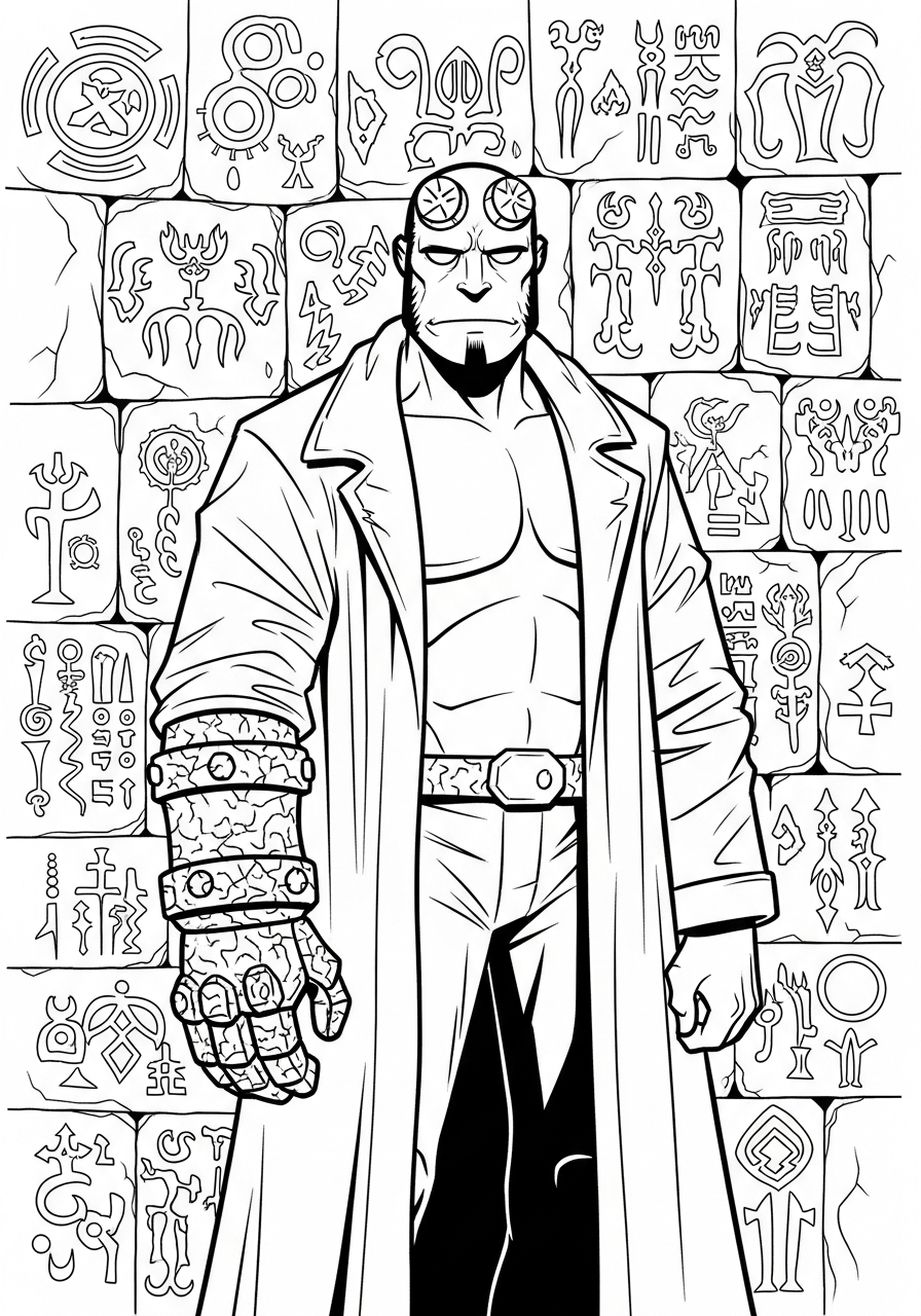 Hellboy coloring pages pdf