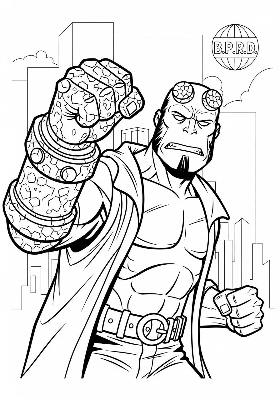 Hellboy printable coloring pages