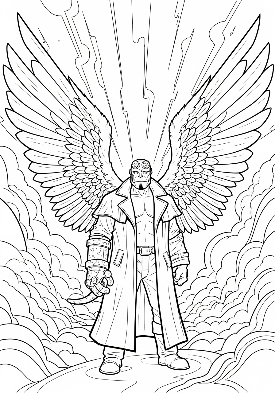 Hellboy coloring pages grinch