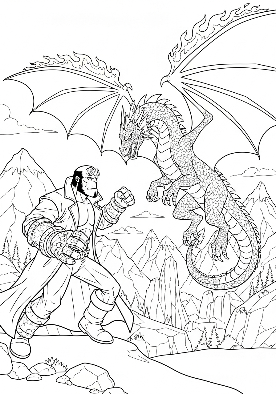 coloring pages Hellboy