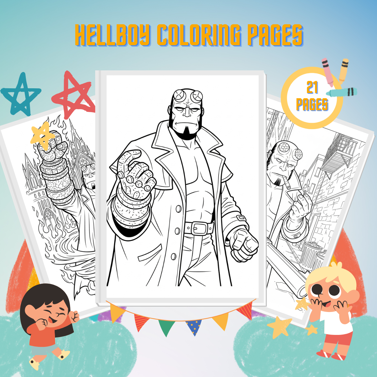 Hellboy Coloring Pages