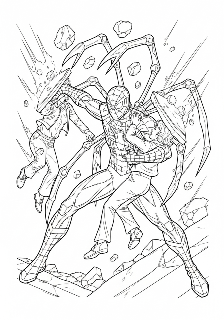 Iron Spider-Man Coloring Pages 12 merry Iron Spider Man coloring pages