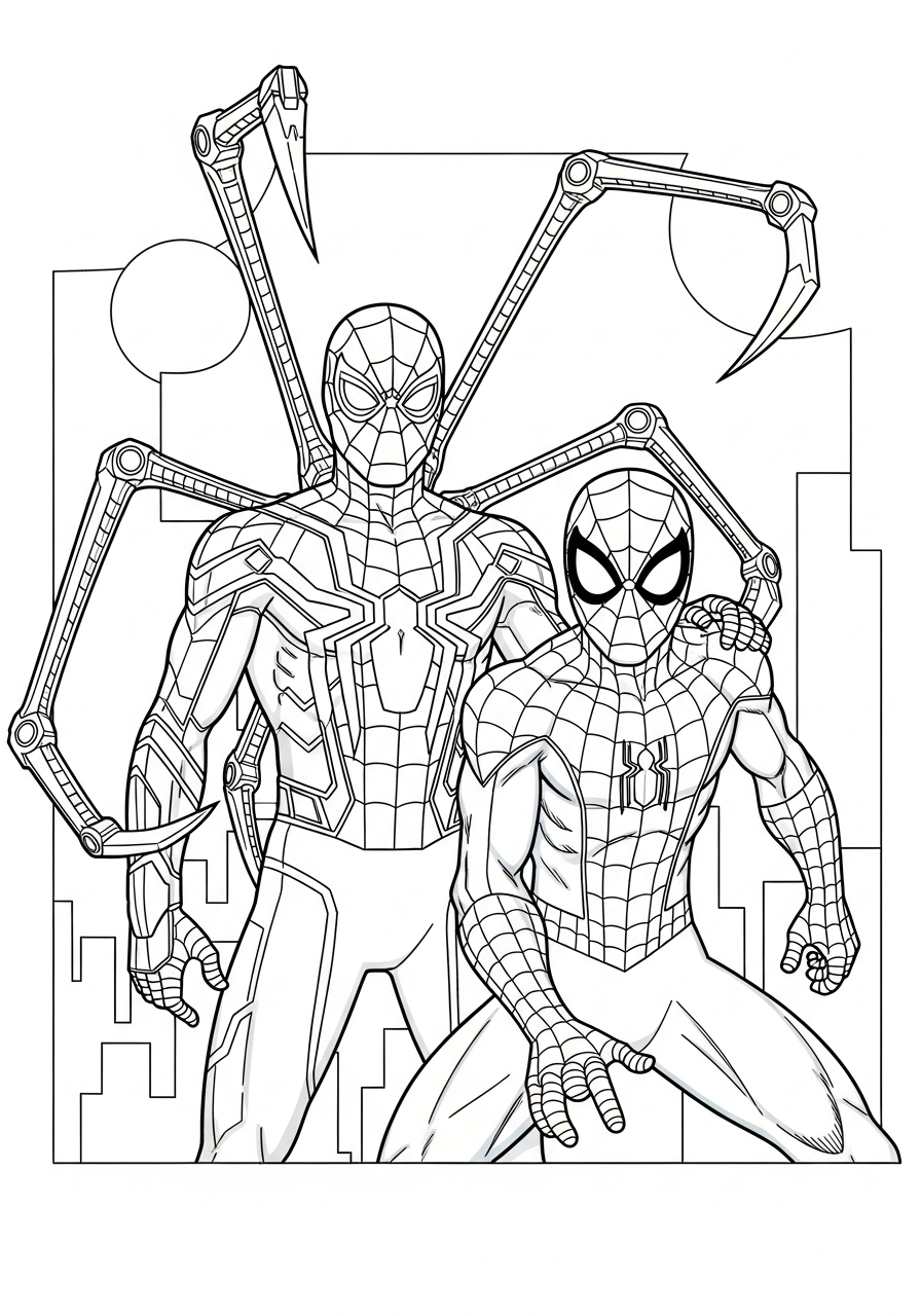 Iron Spider-Man Coloring Pages 18 Iron Spider Man coloring pages for adults easy