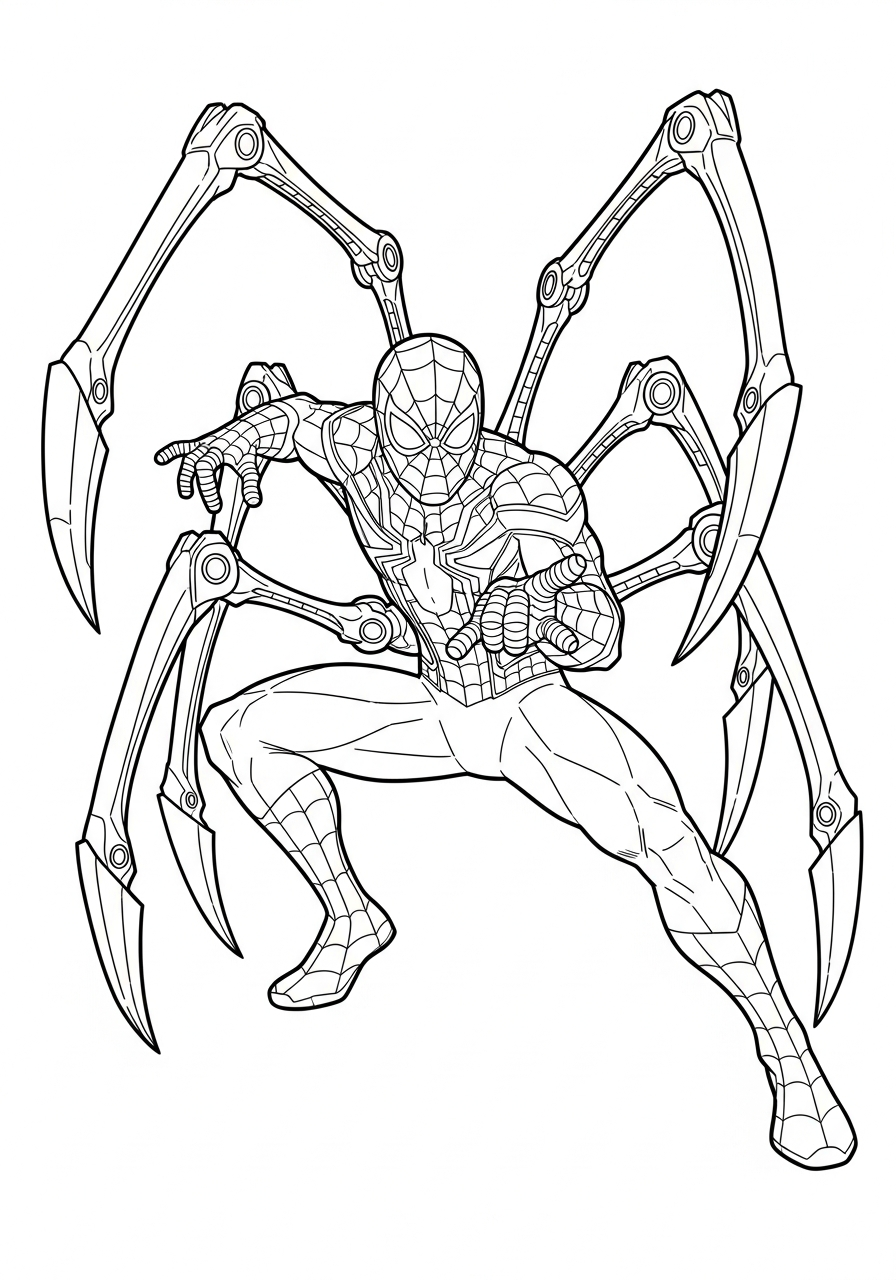 Iron Spider-Man Coloring Pages 3 coloring pages Iron Spider Man