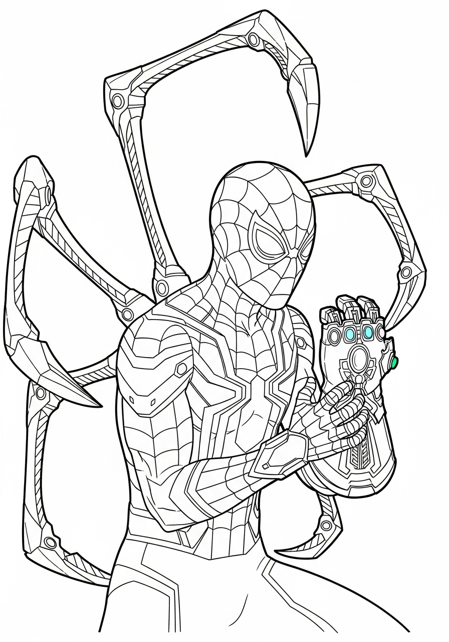 Iron Spider-Man Coloring Pages 8 free printable Iron Spider Man coloring pages