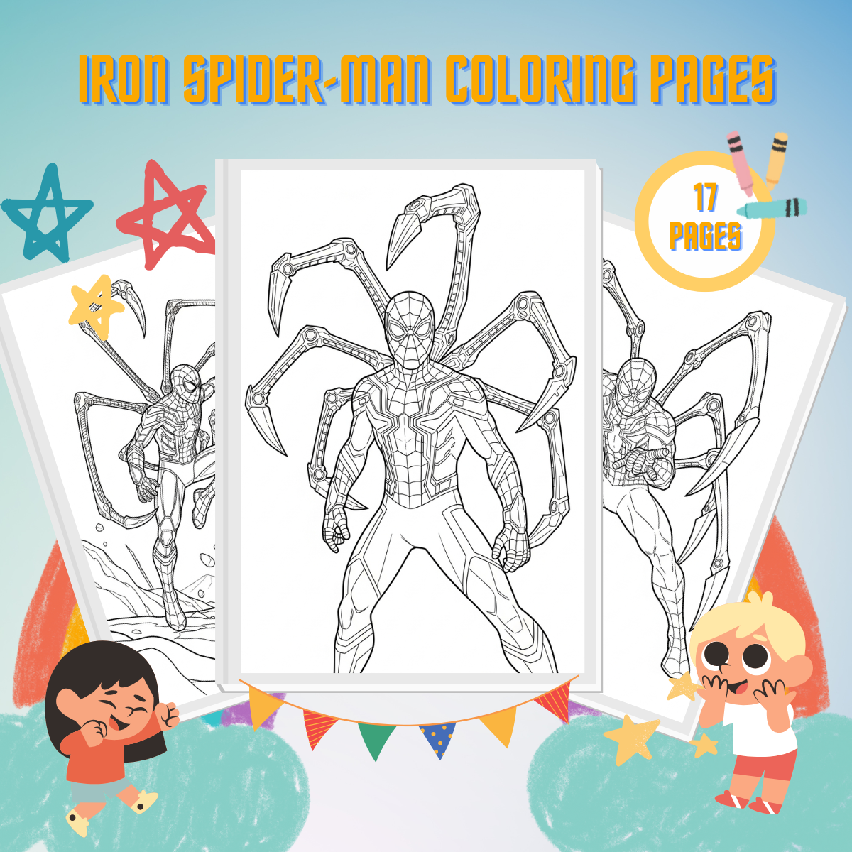 Iron Spider-Man Coloring Pages thumbnail