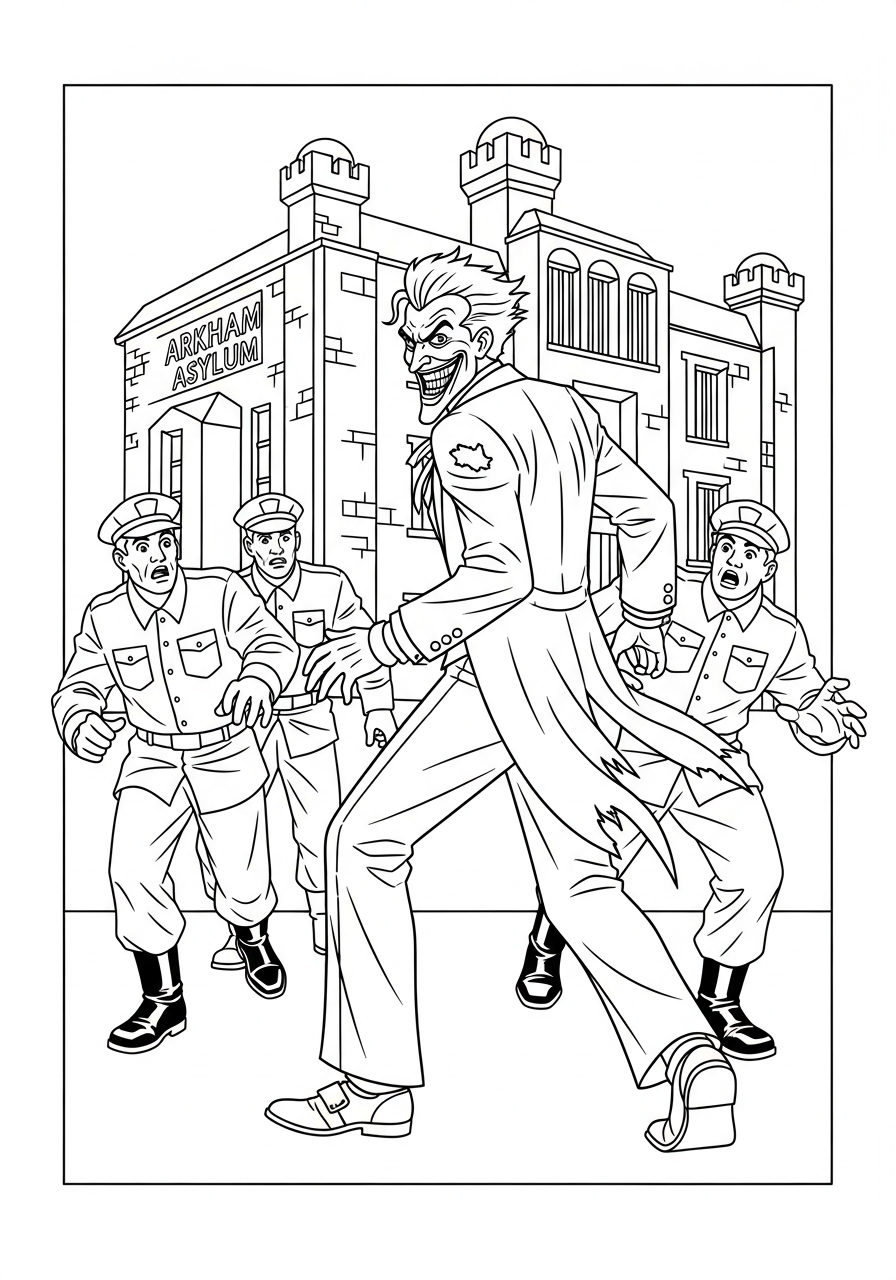 free Joker coloring pages for adults