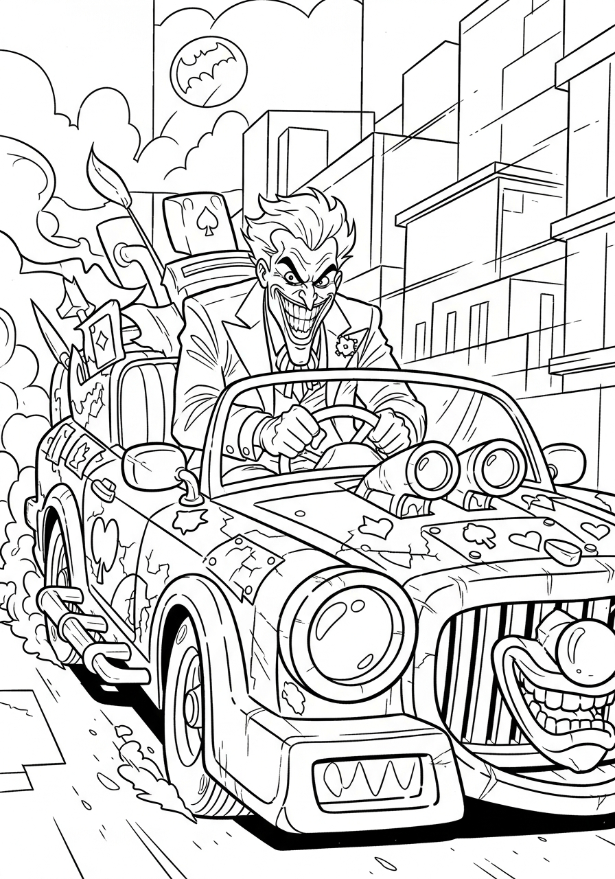 Joker coloring pages free printable