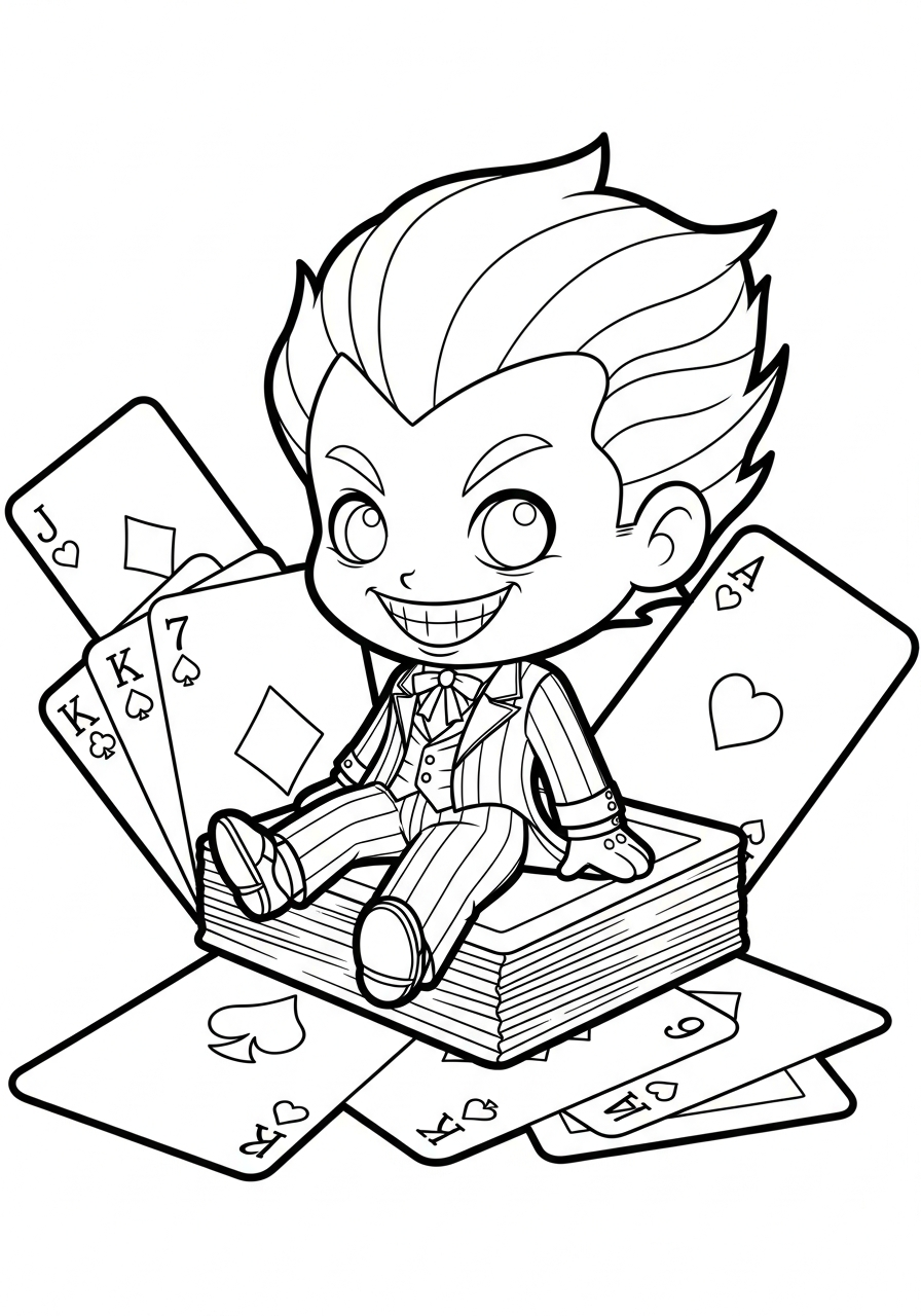 Joker coloring pages for preschoolers