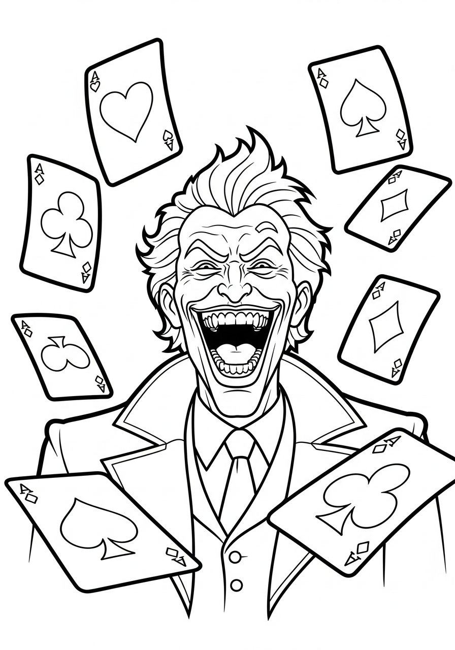 Joker coloring pages for preschoolers 1